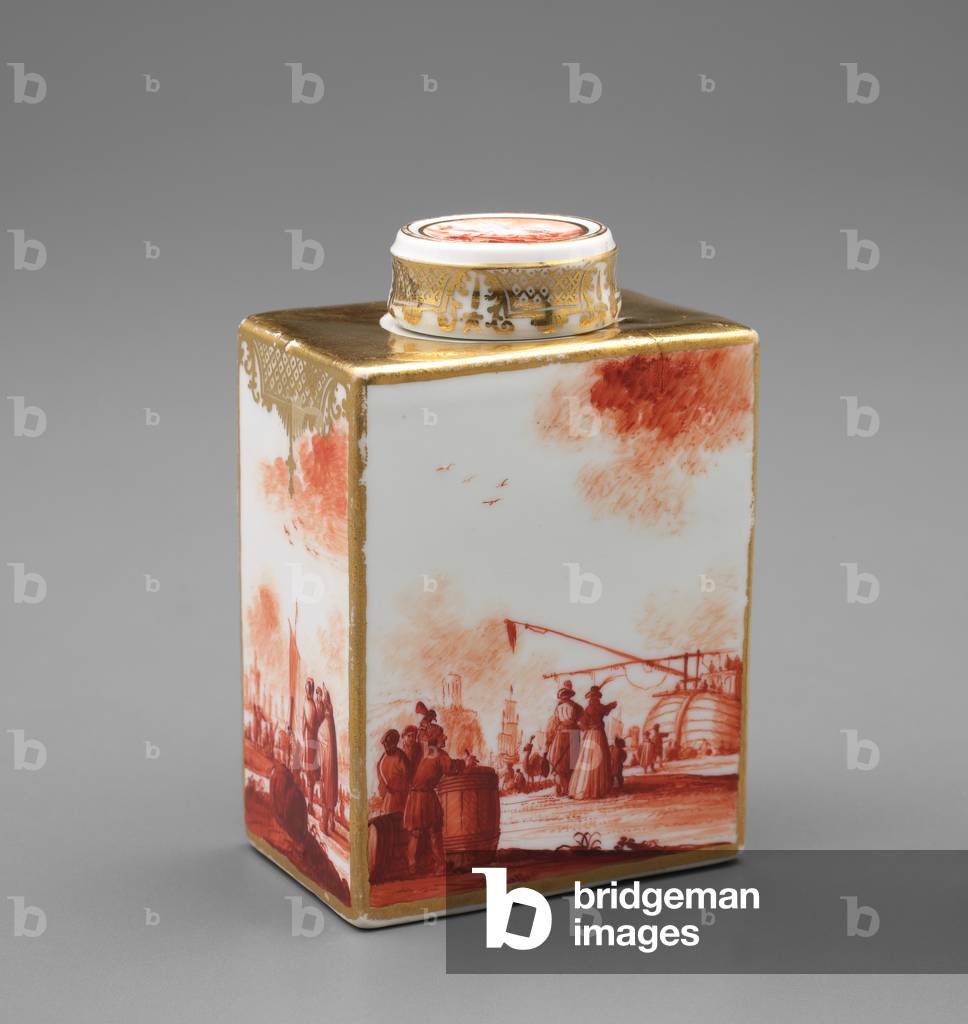 Tea Caddy (originally called Canister), ca.
1730-35 (Hard paste porcelain)