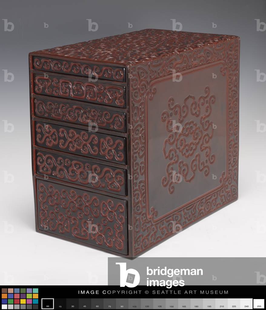 Guri Lacquer Box with 6 Drawers, 18th
century (Lacquer)