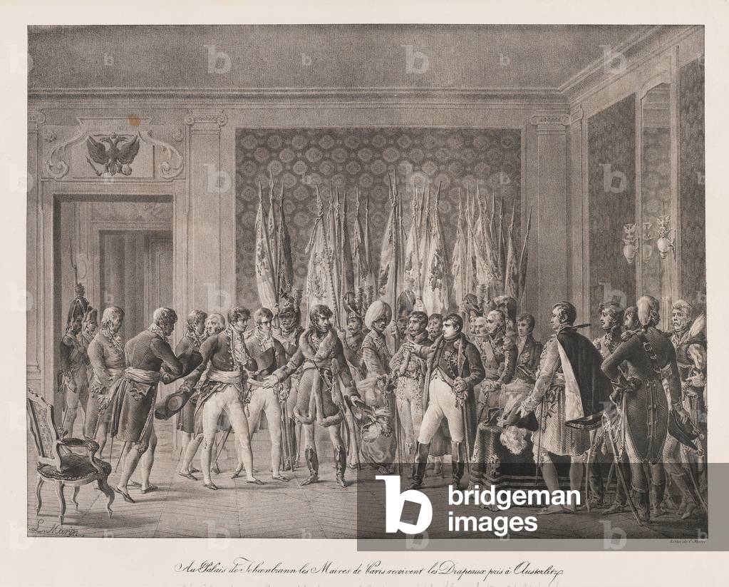 Maires of Paris Receiving Flag of Austerlitz,
early 19th century (litho)