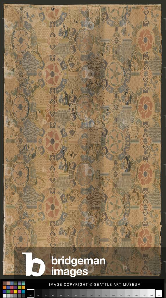 Plain compound silk fragment, 15th - 16th
century (Silk)