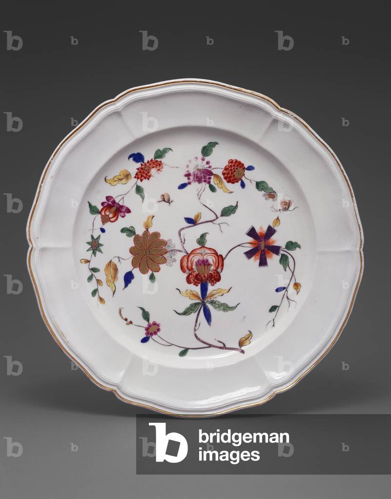 Large plate, c.1750-55 (Soft paste porcelain)