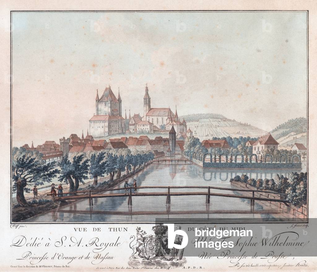 Vue De Thun Du Cote Du Midi, ca.
1770-1780 (Engraving)