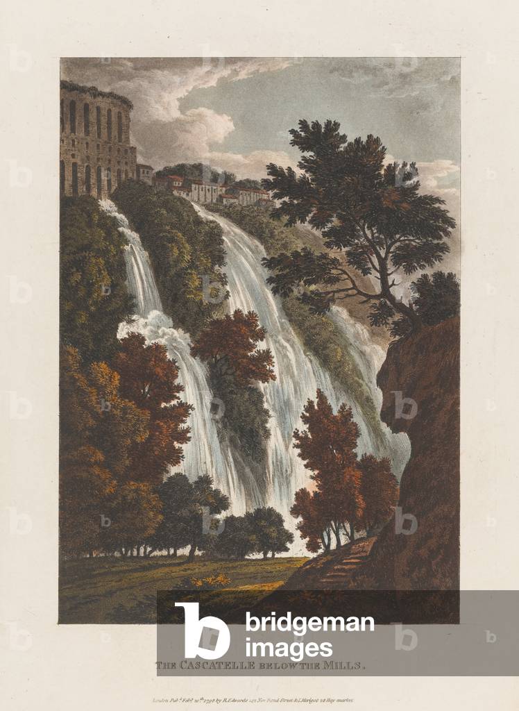 The Cascatelle Below the Mills, 1796 (aquatint)
