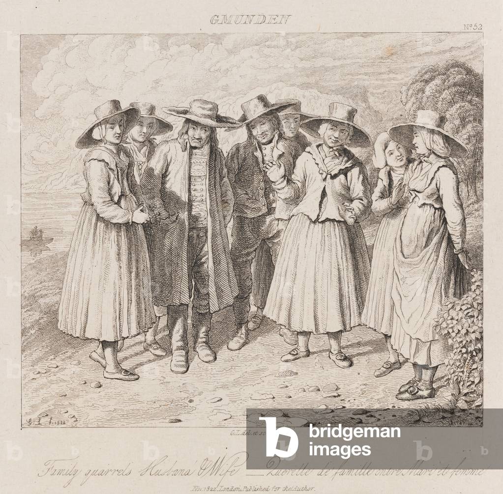 Family Quarrel, Gmunden, c.1821 (etching)