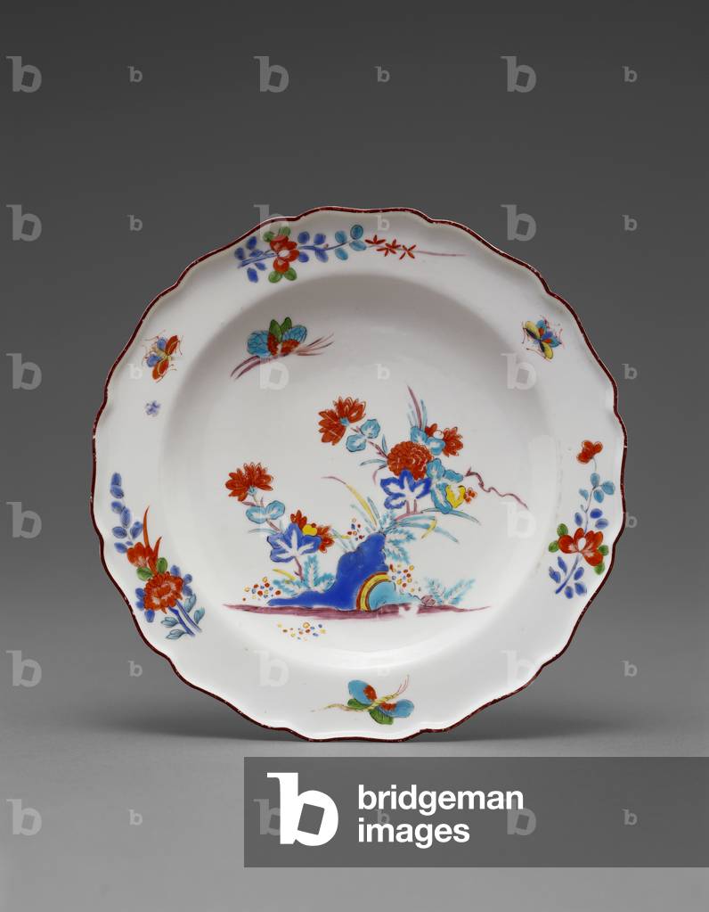 Plate, c.1754 (Soft paste porcelain)
