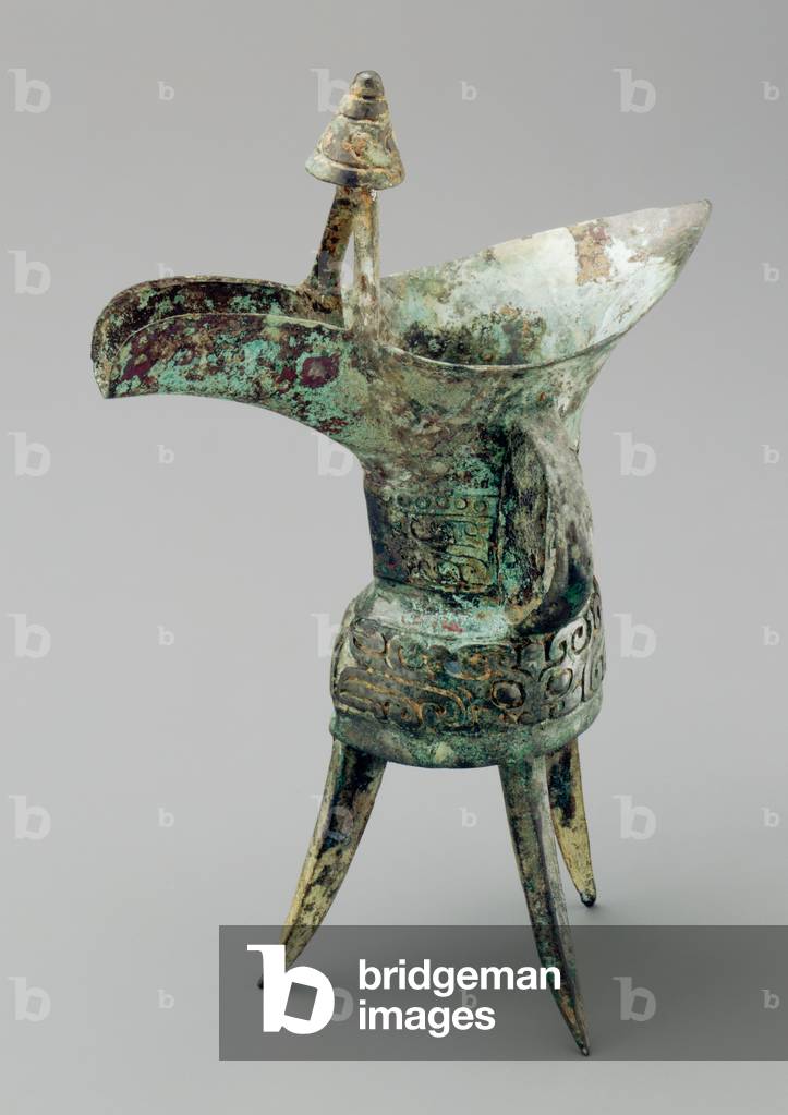 Jue (wine vessel), mid-2nd millennium BCE (Cast bronze)