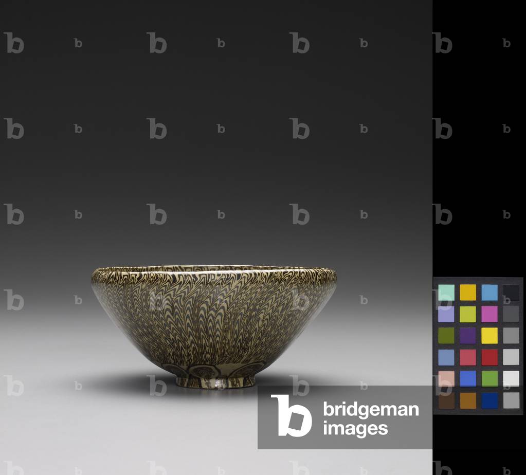 Bowl, late 11th-early 12th century (Cizhou ware; stoneware with underglaze
mixed-clay decoration)