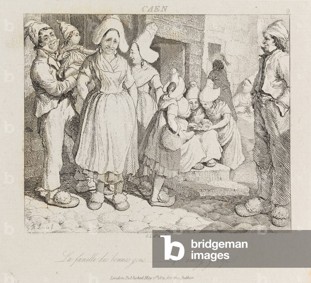 Family Group, Caen, c.1821 (etching)