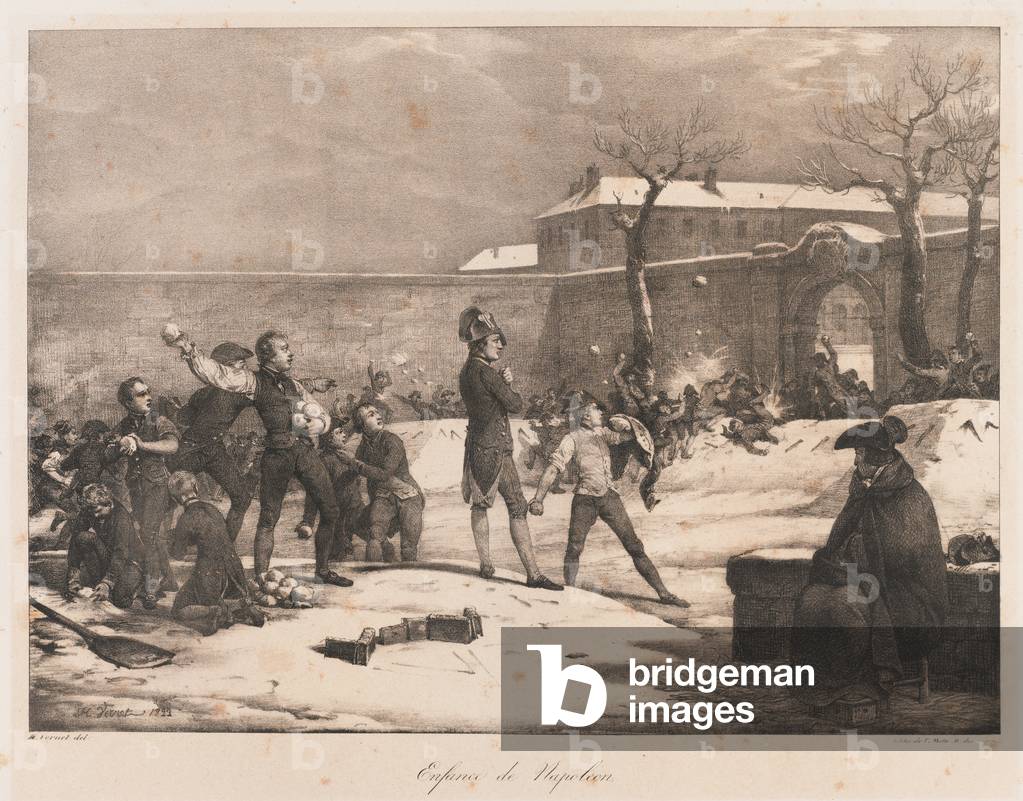 Napoleon's Childhood, early 19th century (litho)