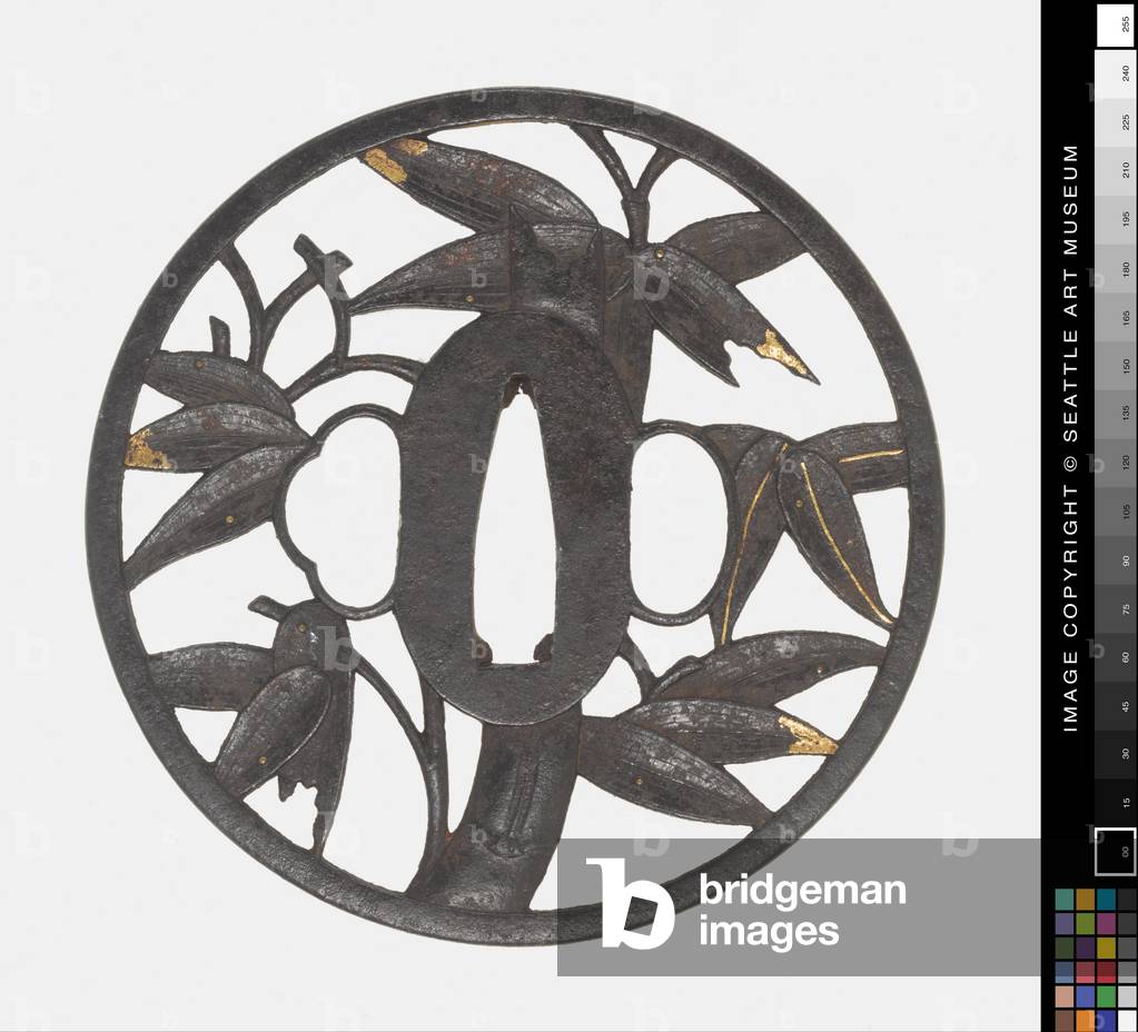 Tsuba: Bamboo, 18th century (Iron)