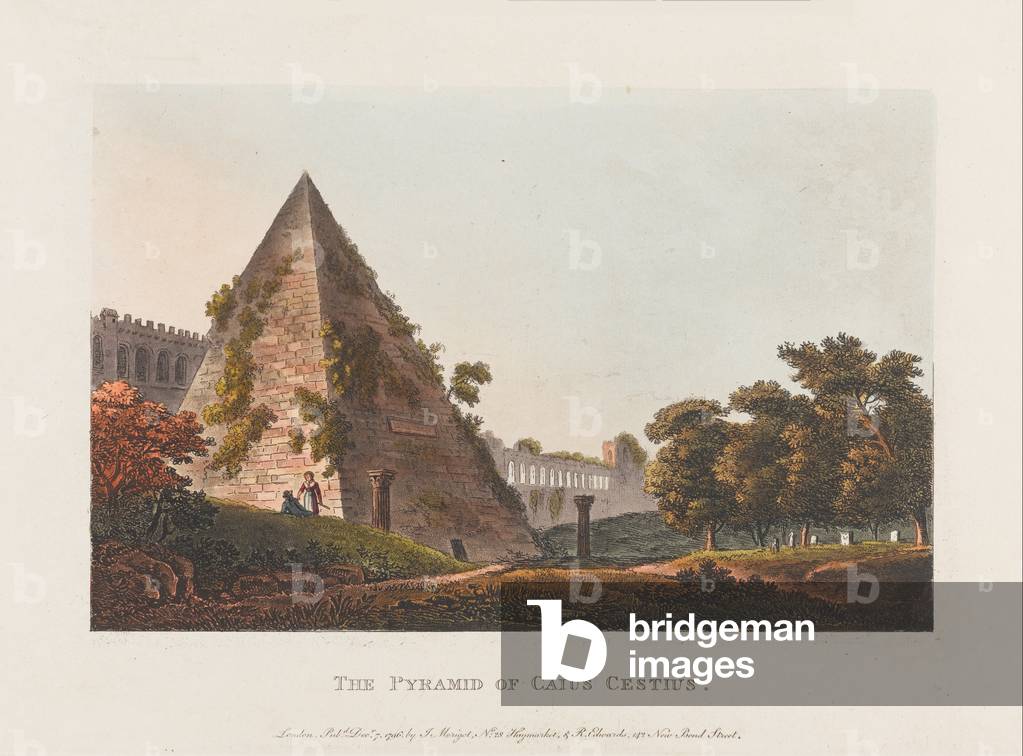 Pyramid of Caius Cestius, 1796 (aquatint)