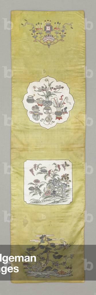 Chair Covers, 18th century (Silk satin and paint)
