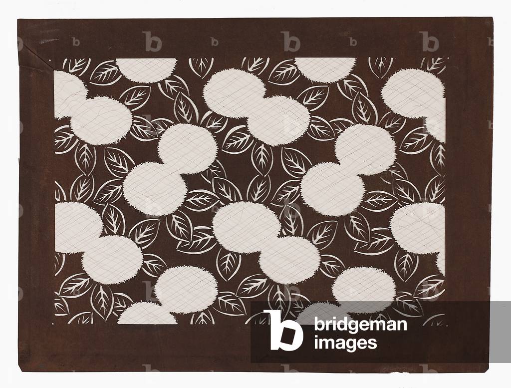 Paper stencil (katagami), early 20th century (Mulberry bark paper treated with persimmon
juice and silk thread)