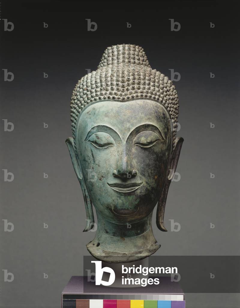 Head of Buddha, 14th century (bronze)