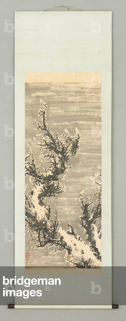 Plum Branch in Winter, 18th century (ink on paper)