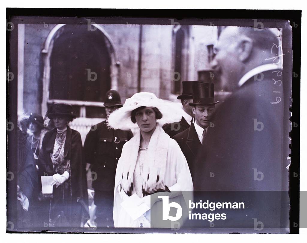 Princess Mary attends Worcester/Cambridge wedding 15th June 1923 (b/w photo)