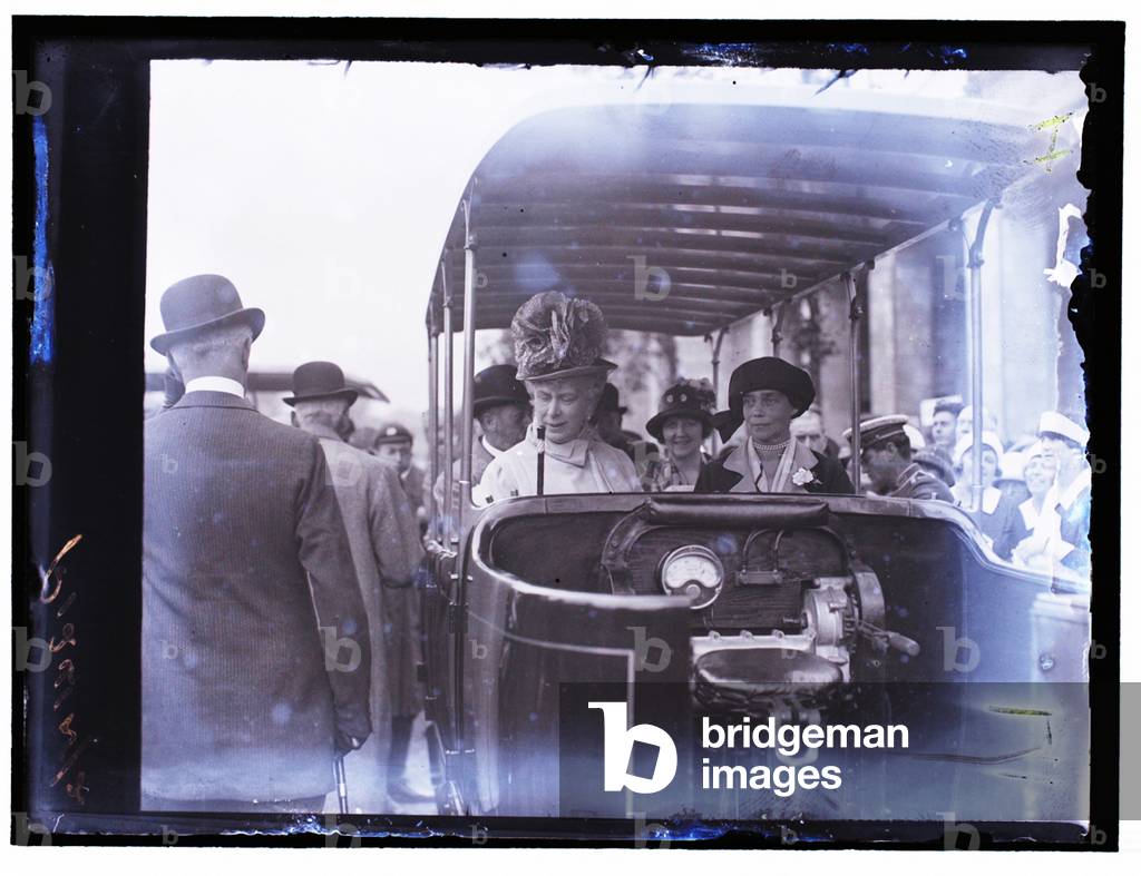 King George V and Queen Mary, visit to Wembley Exhibition, 1925 (b/w photo)