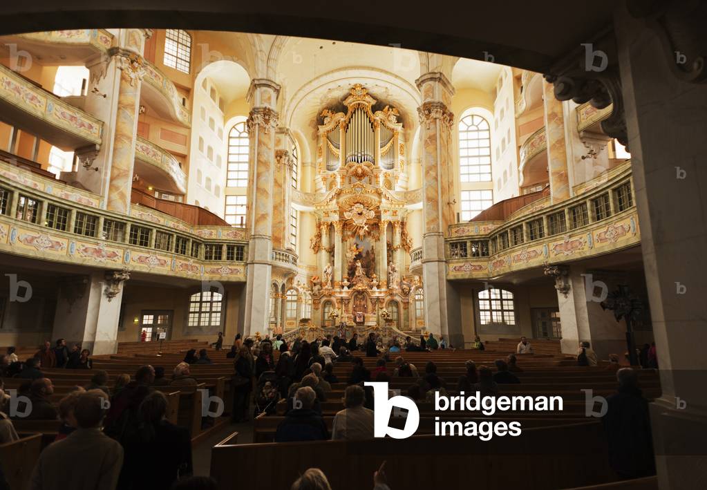 View of the interior, Frauenkirche, Dresden, Germany (photo)