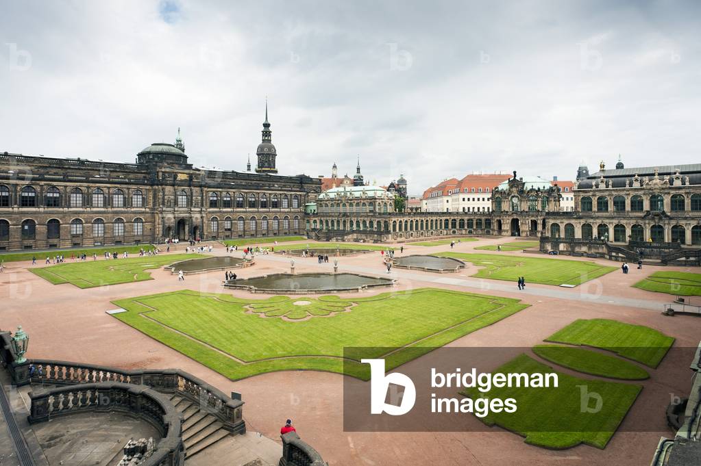 View of the central courtyard, Zwinger, Dresden, Germany (photo)