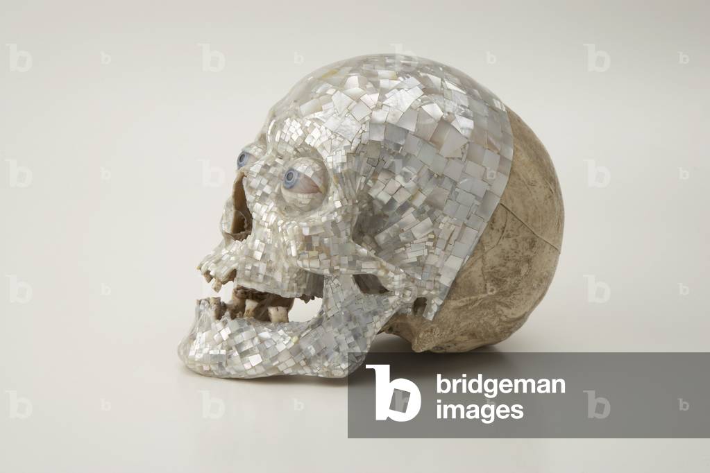 Putting on the Glitz, 2005 (human skull & mother of pearl) (see also 264798)