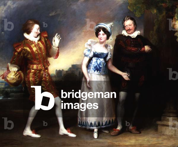 Master Page, Anne Page and Slender (oil on canvas)