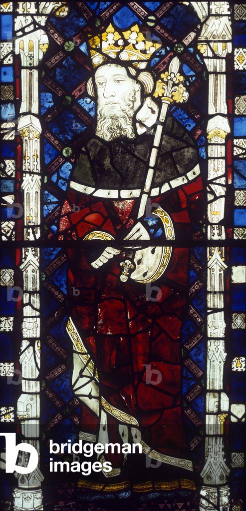 Window depicting King Harold, from the Great West Window (stained glass)