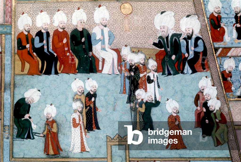 Kubbealti, Domed chamber; Grand Vizier, and attendants, Topkapi Palace