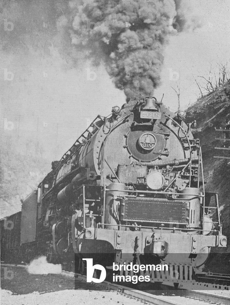 The 7618 Locomotive Of The Baltimore And Ohio Railroad