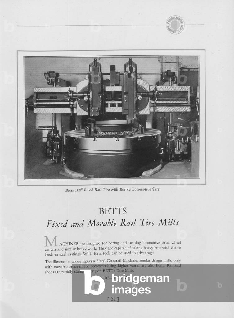 Betts Fixed And Movable Rail Tire Mills