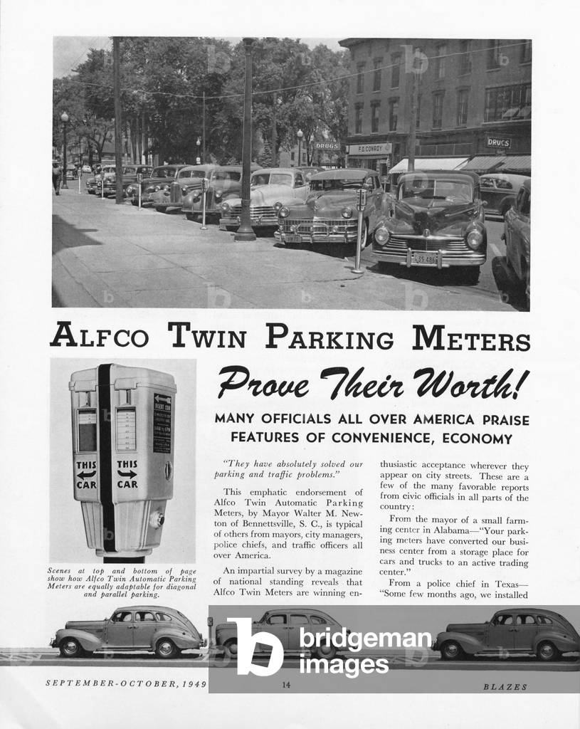 Images Of Automobiles Parked Next To Or In Front Of ALFCO Parking Meters
