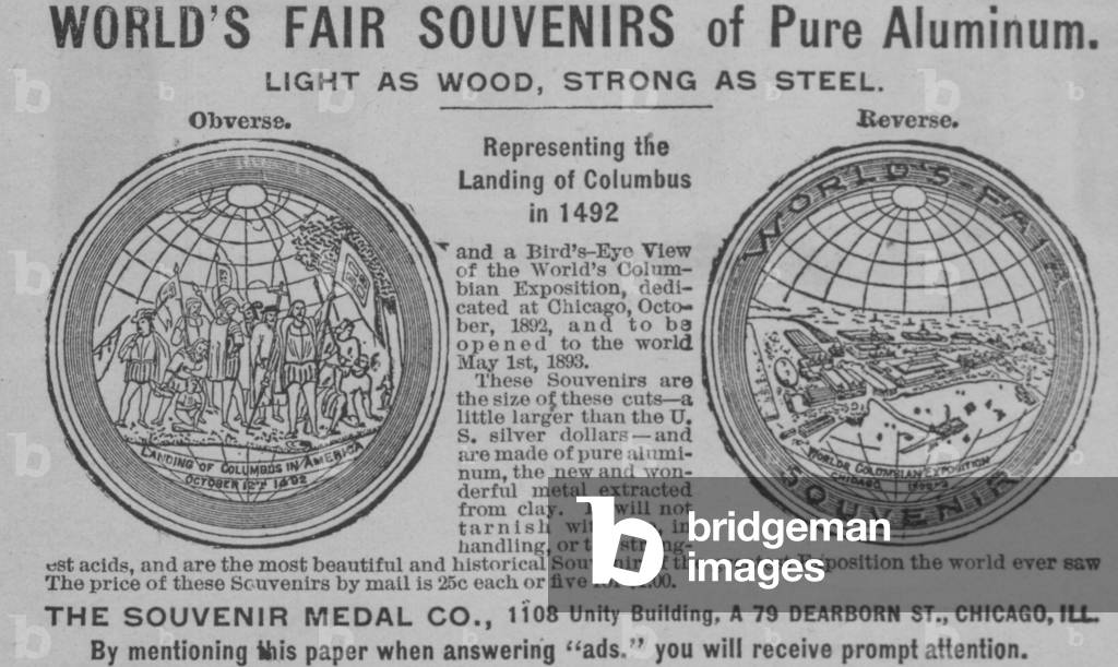 World's Fair Souvenirs Of Pure Aluminum Advertisement