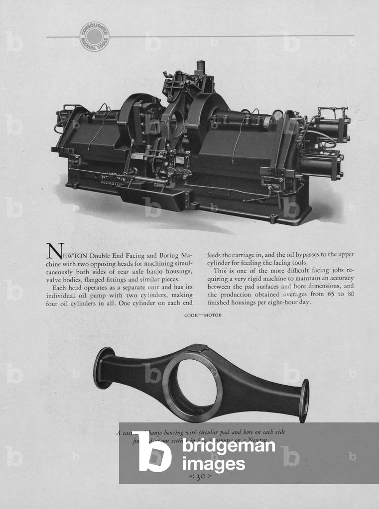 A Newton Double End Facing And Boring Machine
