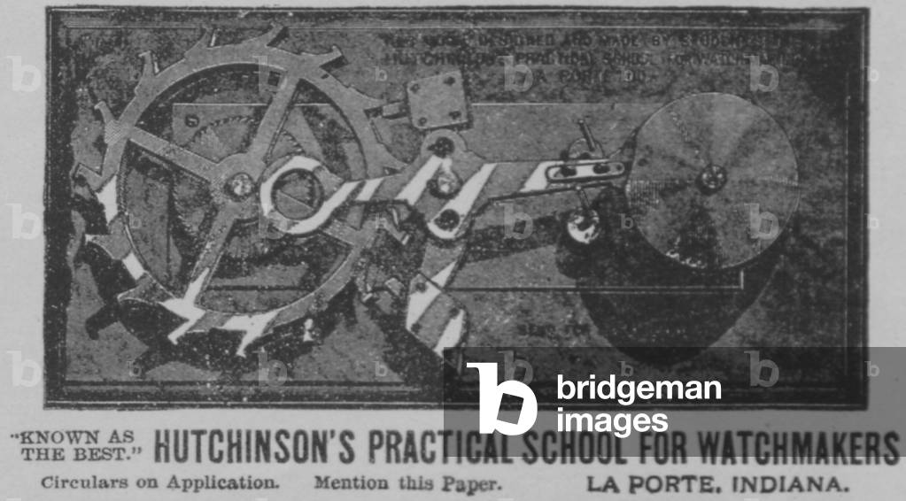 Hutchinson's Pratical School For Watchmakers Advertisement