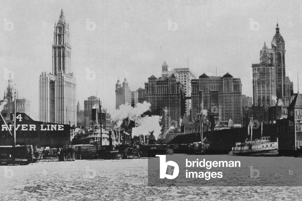 Exterior Distant View Of The Woolworth Building, Also Known As The Cathedral Of Commerce - Looking East Of The Hudson River