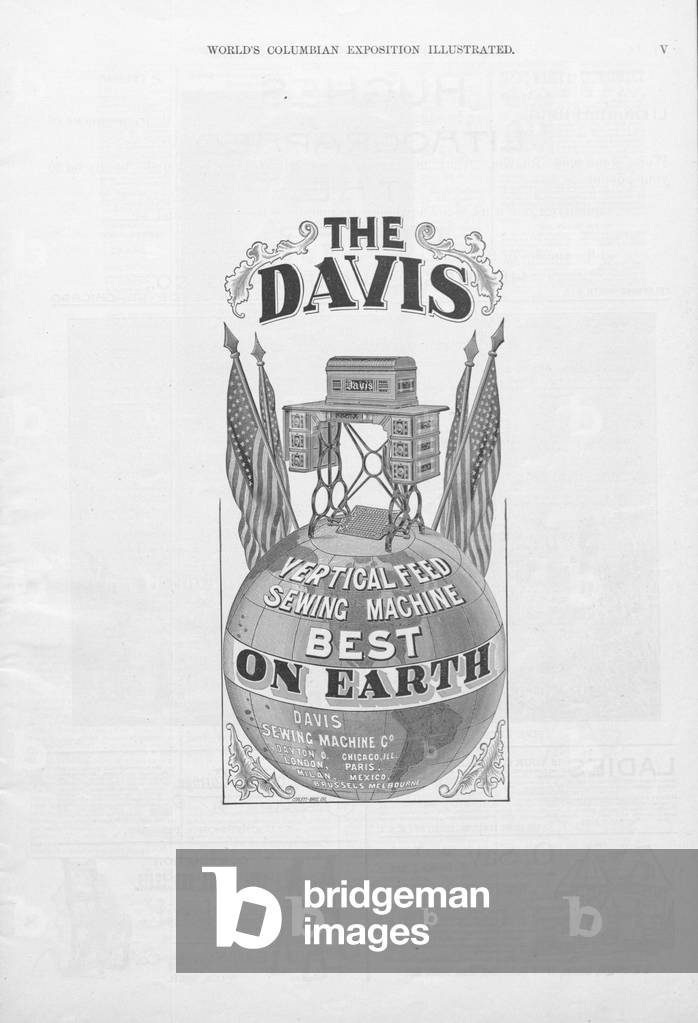 The Davis Vertical Feed Sewing Machine Advertisement