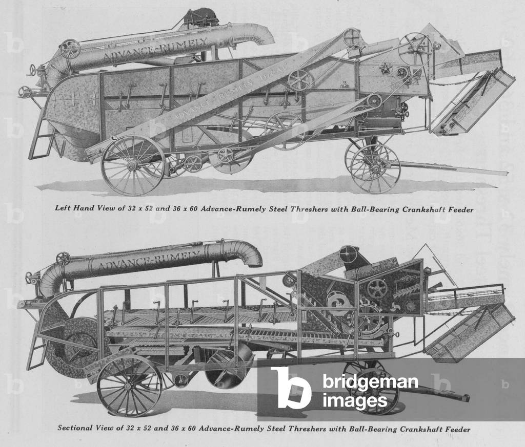 The 32X52 And 36X60 Advance-Rumely Steel Threshers With Ball Bearing Crankshaft Feeder