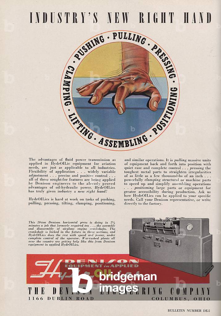 World War II Advertisement - The Denison Engineering Company, Columbus, Ohio