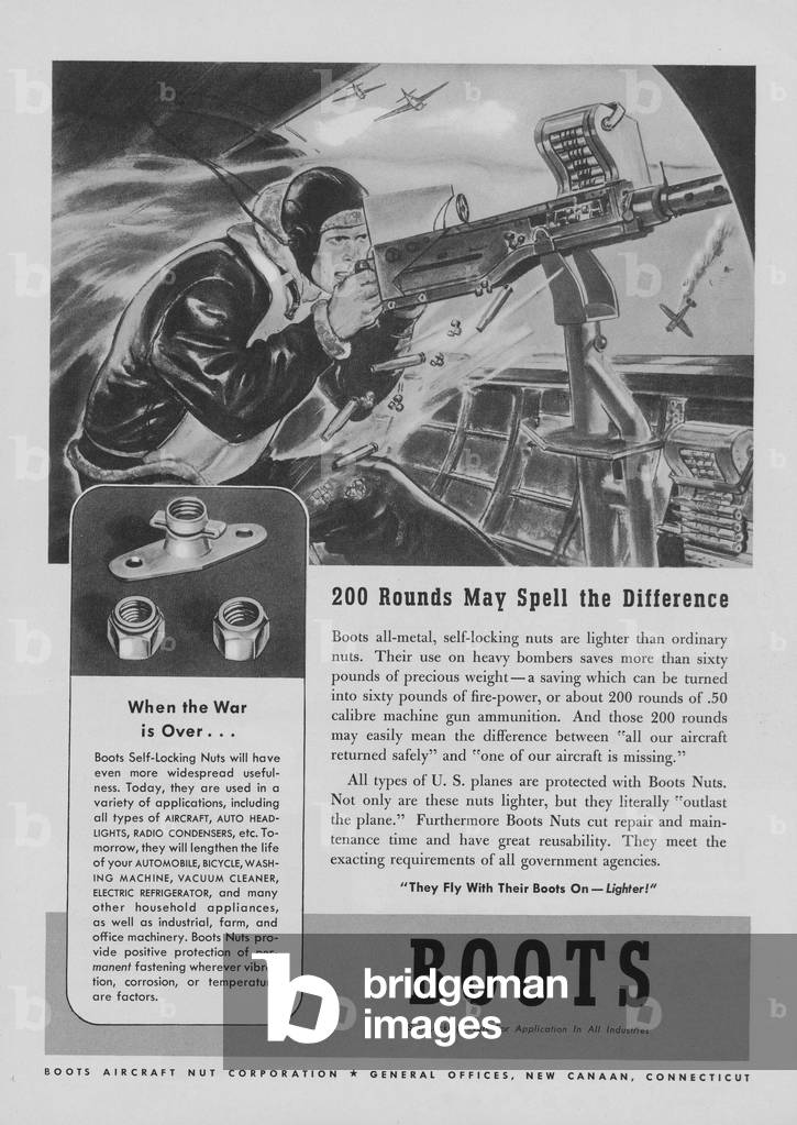 World War II Advertisement - Boots Aircraft Nut Corporation