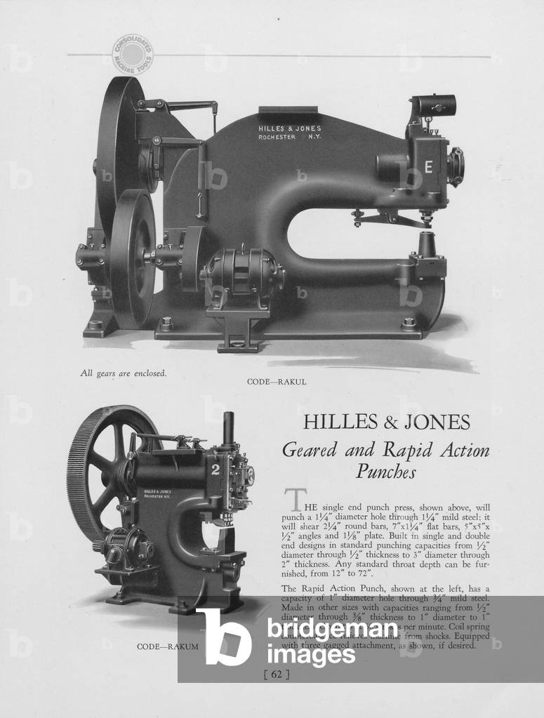 Hilles And Jones Geared And Rapid Action Punches