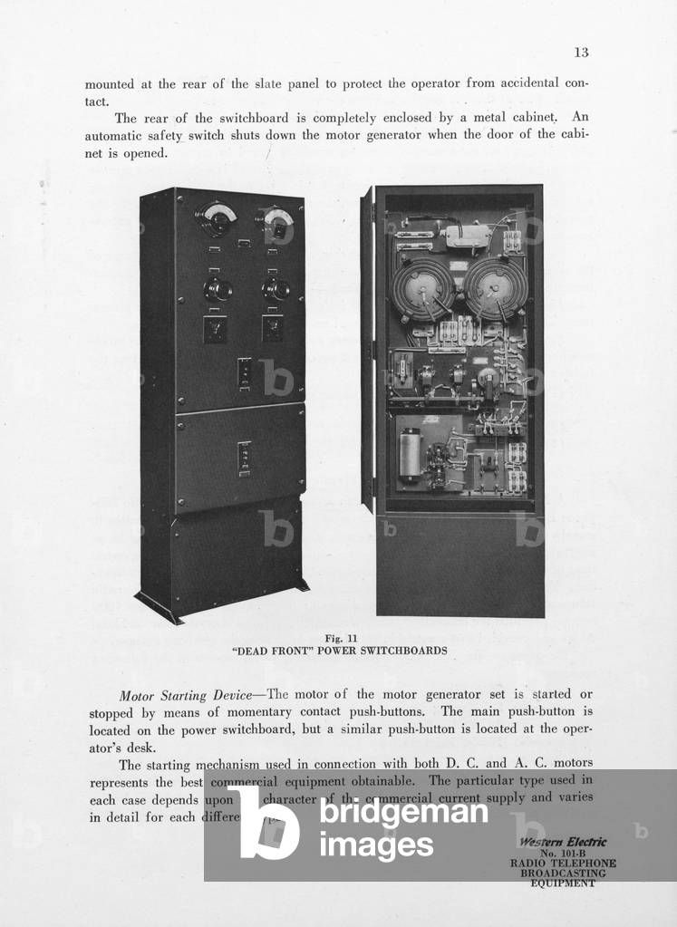 Western Electric Company's Dead Front Power Switchboards