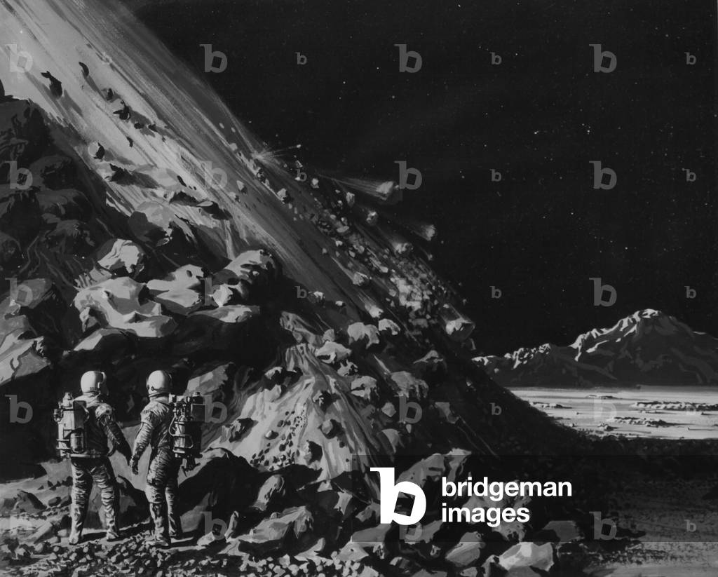 An Artist's Concept Of A Lunar Avalanche