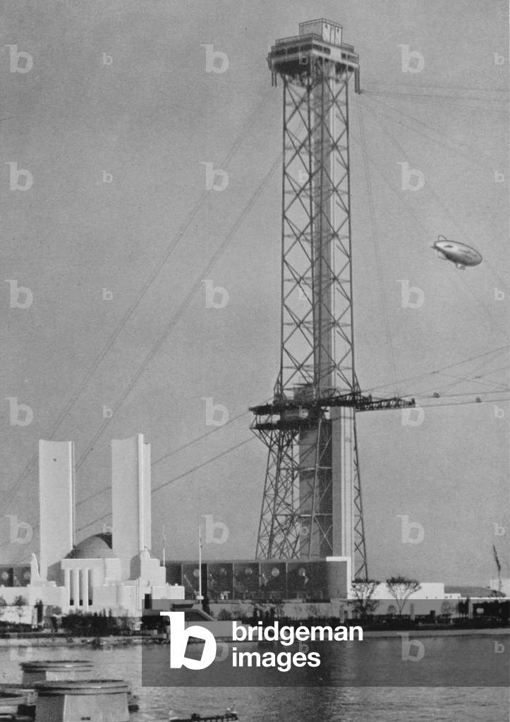 The Sky Ride with U.S. Government Building At The Century Of Progress