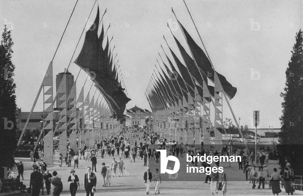Avenue Of Flags At The Century Of Progress
