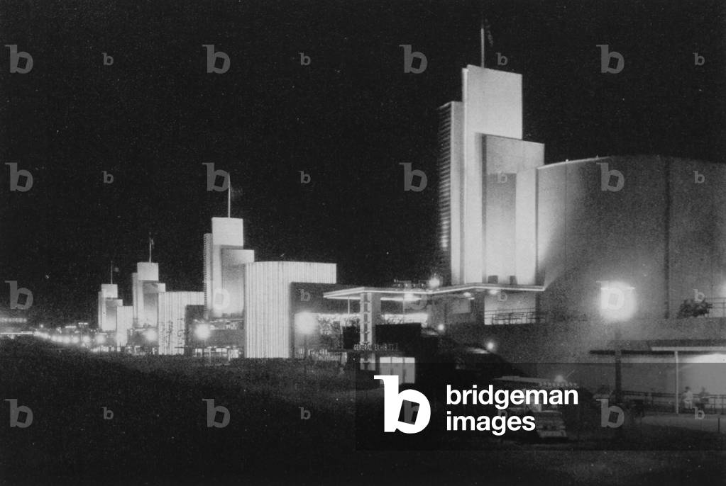 General Exhibits Group - Night Scene At The Century Of Progress