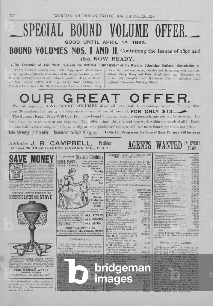 Advertisements From The World's Columbian Exposition Illustrated