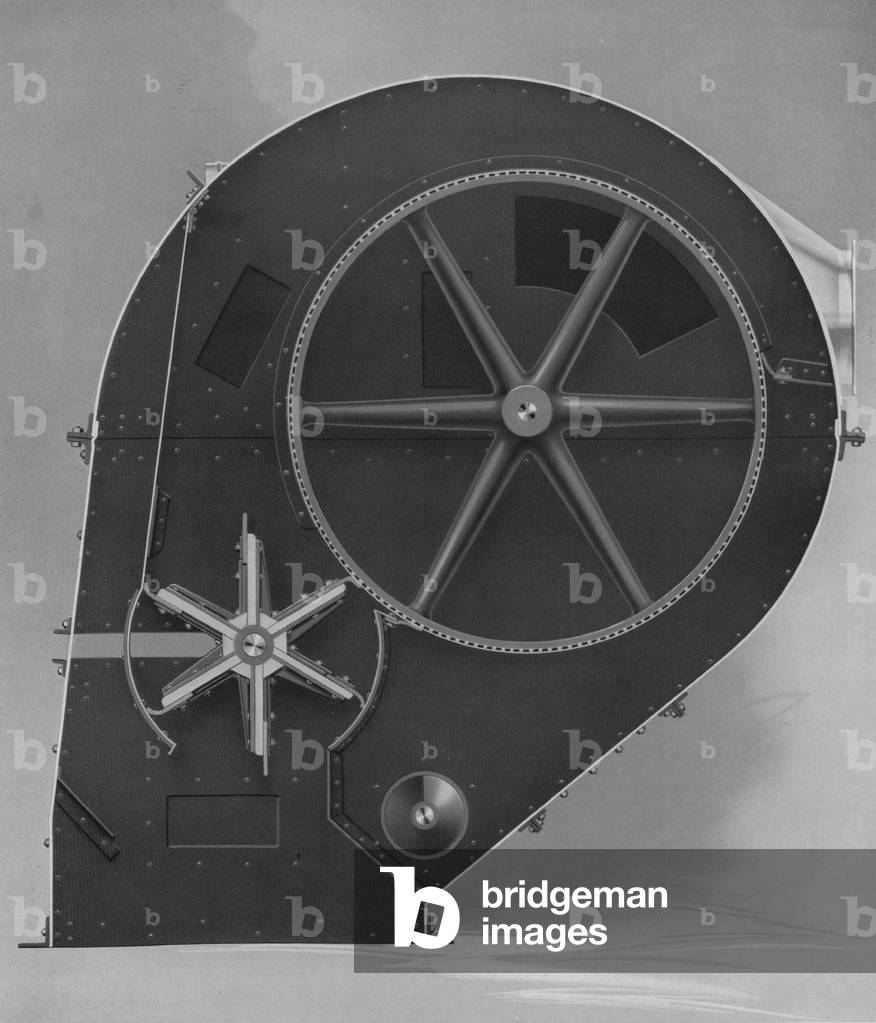Section View Of Gullett Rotary Air Line Cleaner Separator