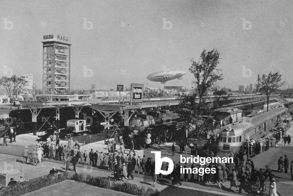 Outdoor Railway Trains At The Century Of Progress