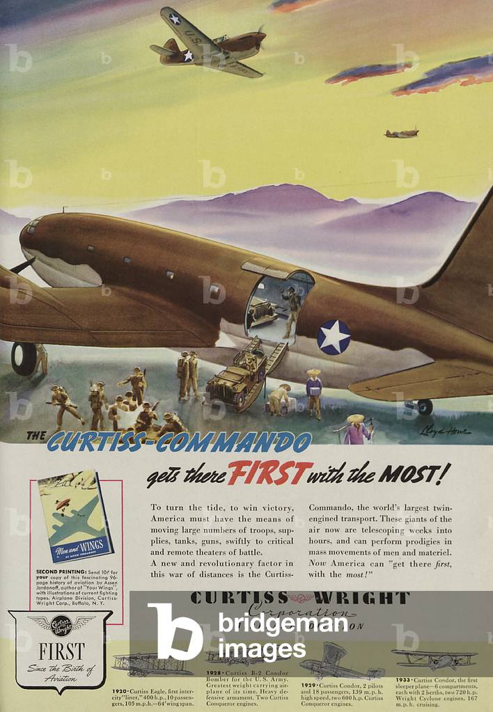 World War II Advertisement - Curtiss Wright Corporation/Airplane Division