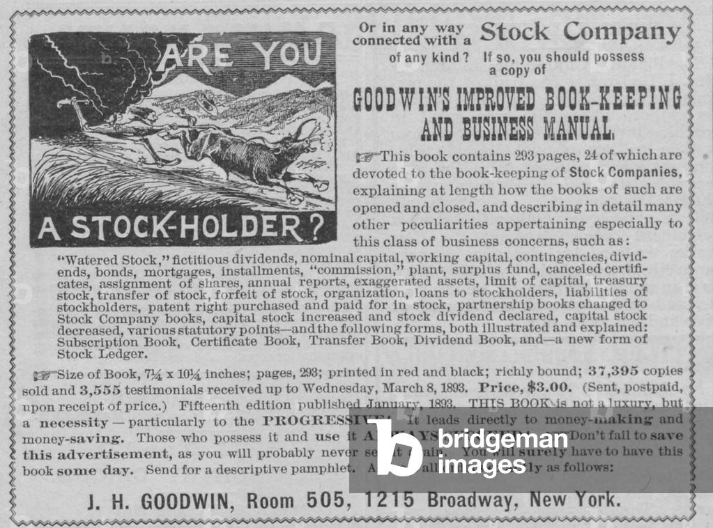 Goodwin's Improved Book-Keeping And Business Manual Advertisement