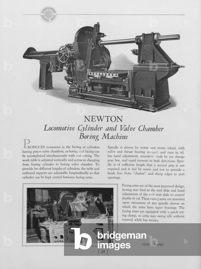 Locomotive Cylinder And Valve Chamber Boring Machine